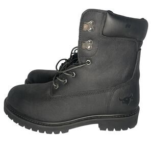 Texas Steer Noland Boots 12 Soft Toe Work Combat Military‎ Black Lace Up Leather